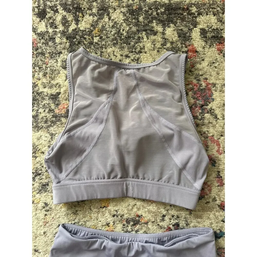 Varley Chester Leggings Sports Bra Set Dusk Lavender XS Mesh EUC